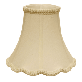 Slant Scallop Bell Softback Lampshade With Washer Fitter, Egg