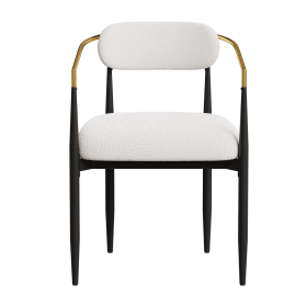dining chairs set of 2 white , medieval modern dining chairs, teddy velvet chairs with metal legs, kitchen